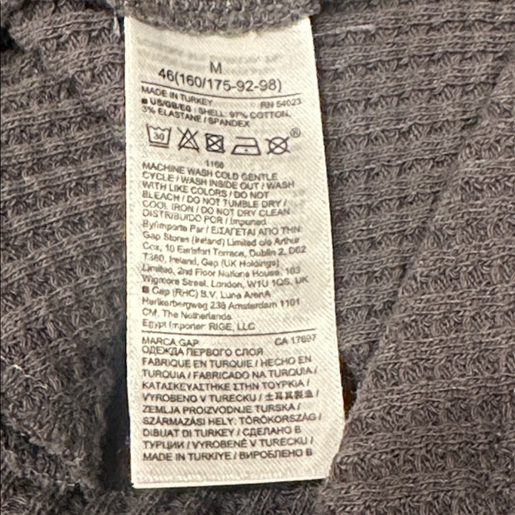 SALE !!! GAP Gray Waffle Knit Long Sleeve Dress. - Picture 9 of 10